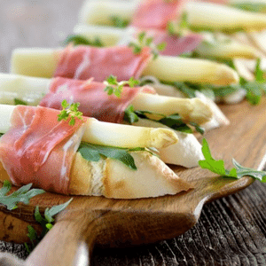 Prosciutto Măng Tây finger food dịch vụ catering Don